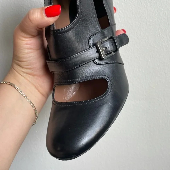 Laurence Dacade Black Leather Biker Bootie Heels - Picture 6 of 14